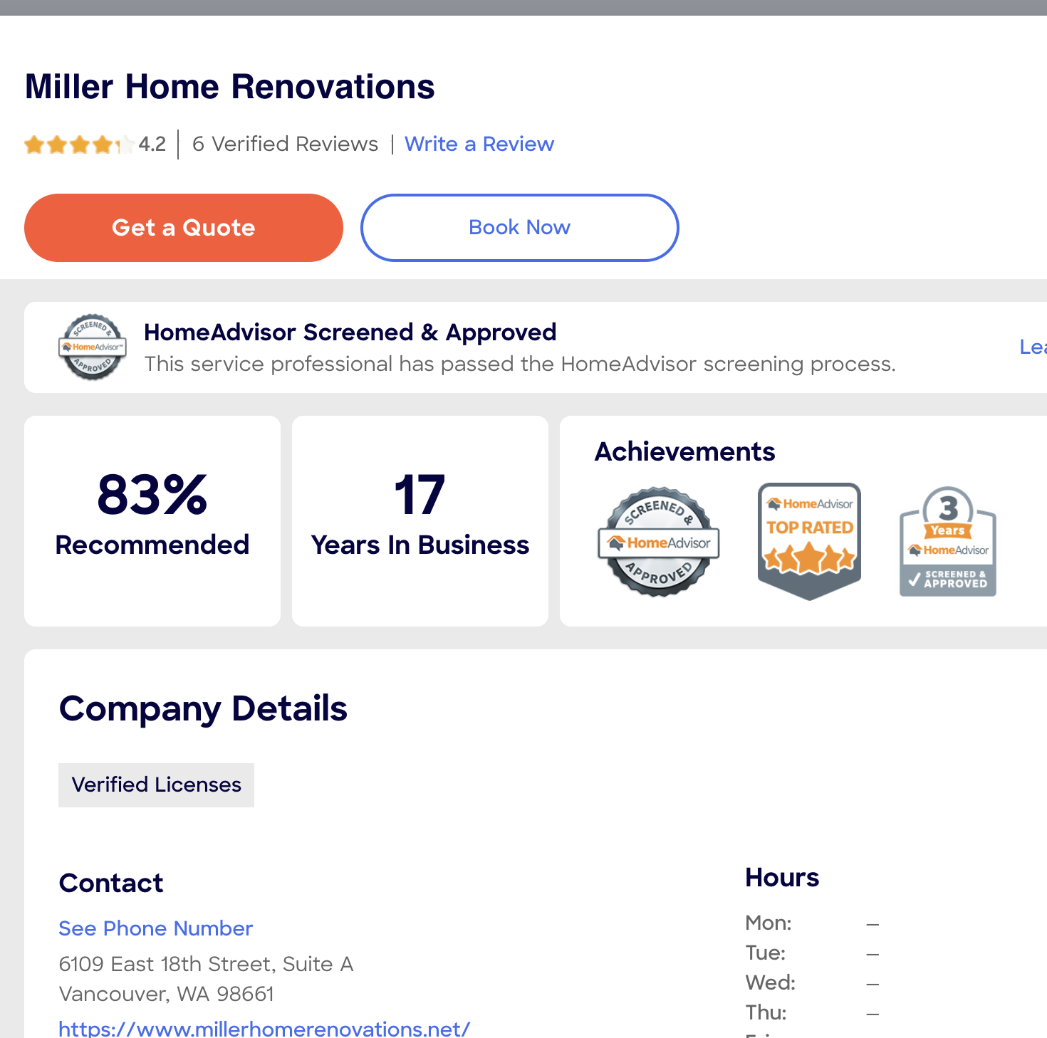 HomeAdvisor screenshot